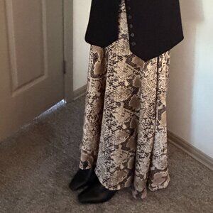 Vintage inspired Snakeskin maxi skirt (no brand, no tag)